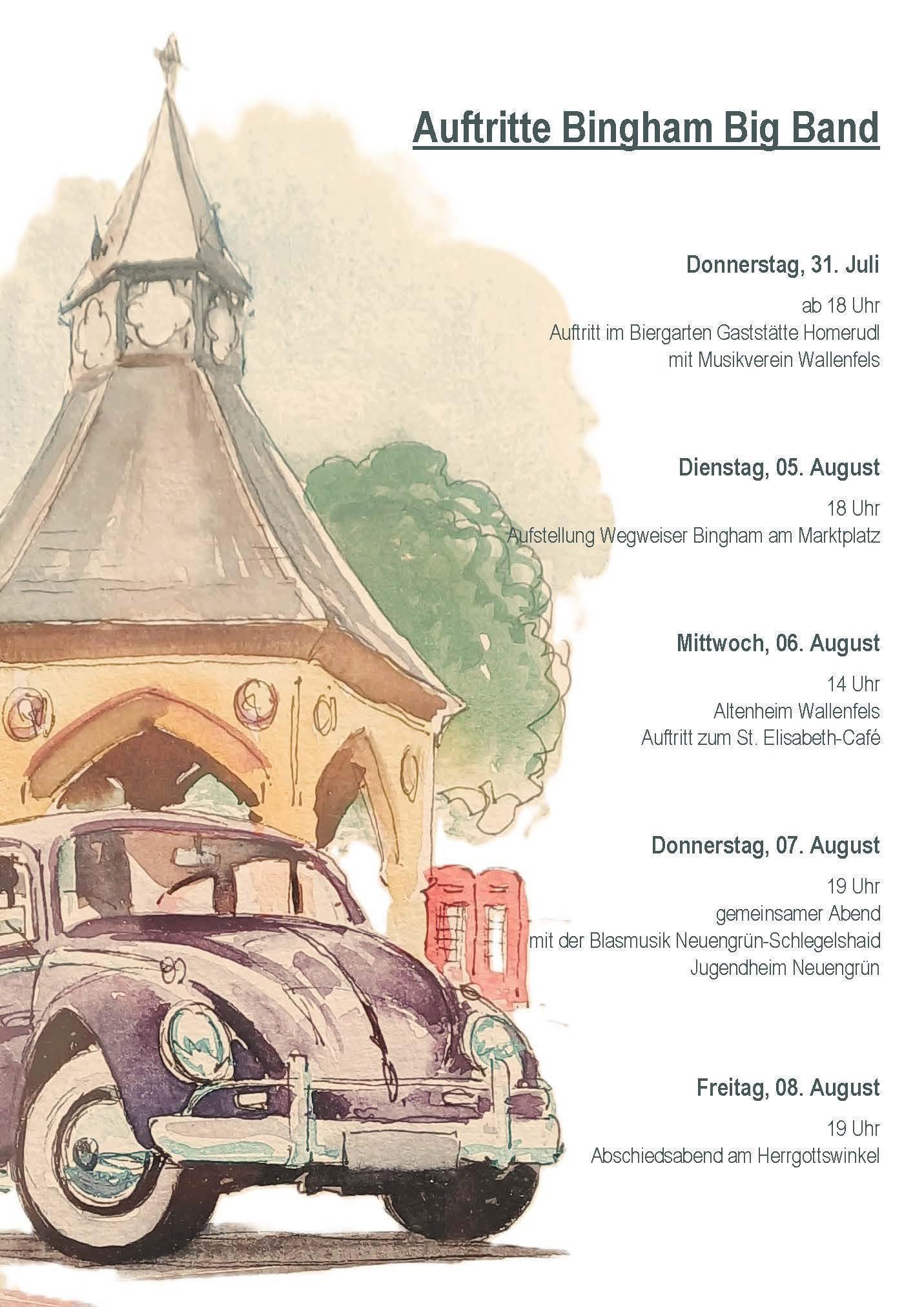 Plakat Besuch englische Gruppe