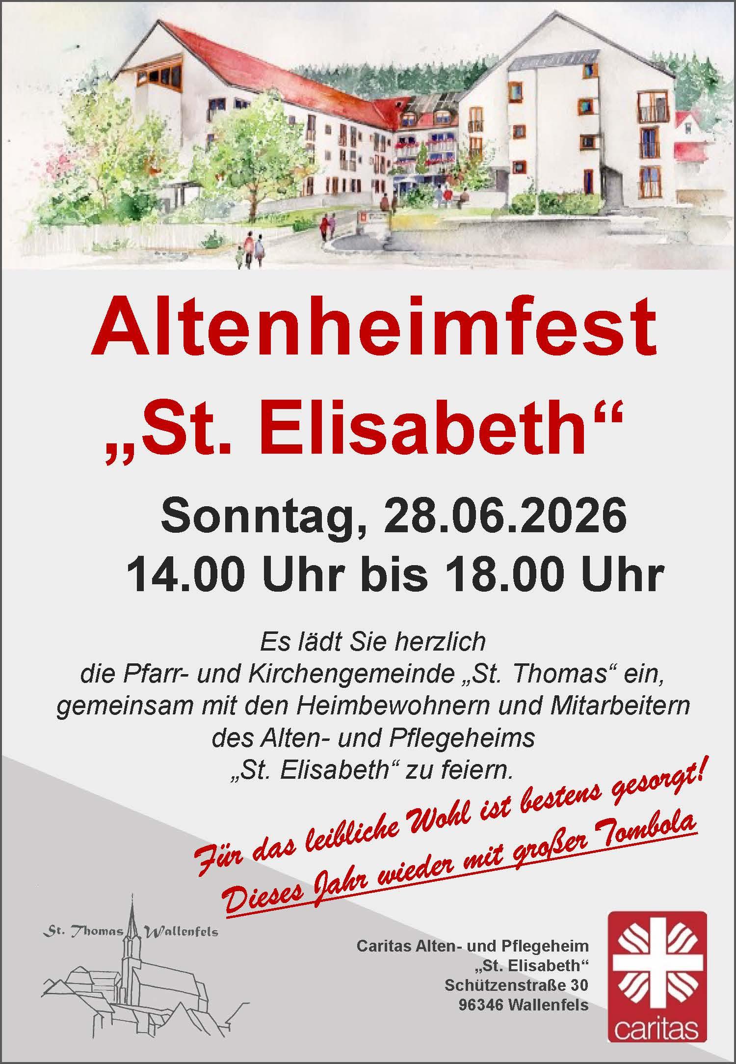 Plakat Altenheimfest Hochformat